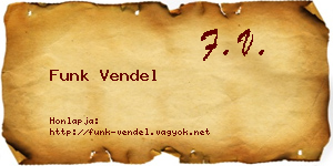 Funk Vendel névjegykártya